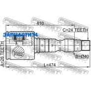 ���� ���������� 26x40x24 | ����� ���� | Febest 0111ACV40RH 0111ACV40RH ����
