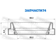 ������� ������� 52.2X68.3X8.2X8.2 Febest 95FDY54680808C 95FDY54680808C ����