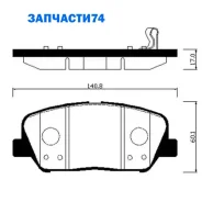 ������� ��������� �������� �������� KIA: Stinger 17-, Optima 11- / Hyundai: Genesis Coupe 10-, Grandeur 3.0I (17) 11-, K-5 3.0I (17) 11- HSB HP1046 HP...
