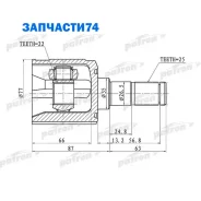 ���� ���������� 22x35x25 Hyundai GETZ 02-11, Accent/Verna 99- Patron PCV1003 PCV1003 ����