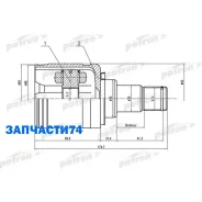 ���� ���������� ����� 27x50x24 Toyota Camry ACV30/MCV30 01-06 Patron PCV1570 PCV1570 ����