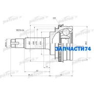 ���� �������� � ������� ABS 23x56x26 ABS:48T Toyota Corolla AE100/EE100/CE100 91-97 Patron PCV4006 PCV4006 ����