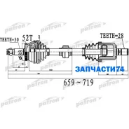 ������� �������� ���� ����� 30x659x88x28 ABS:52T KIA Sorento [XM] 09 - Patron PDS0523, ����� PDS0523 ����