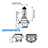 ����� ����������� ��������� ����� H11 PX26d 3200K Vision 12V 55W ������� 1 �� Philips 12362PRB1 12362PRB1 ����