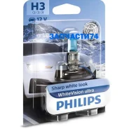 ����� ����������� ��������� ����� H3 PK22s 4200K White Vision Ultra 12V 55W ������� 1 �� Philips 12336WVUB1 12336WVUB1 ����