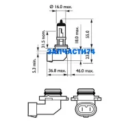 ����� ����������� ��������� ����� HB4 P22d 3200K Vision 12V 51W ������ 1 �� Philips 9006PRC1 9006PRC1 ����