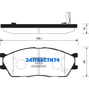 ������� �������� �. Kia Rio SF 1.3/1.5 02-05 Sangsin Brake SP1164 SP1164SNS SP1164 ����
