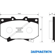 ������� �������� �.! Toyota Land Cruiser 100 4.7i 32V/4.2TD 98 Sangsin Brake SP1422 SP1422 SP1422 ����