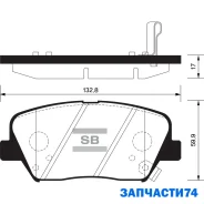 ������� �������� �. Hyundai Santa Fe 10, Kia Sorento 11 Sangsin Brake SP1424 SP1424SNS [581011UA00] ! SP1424 ����