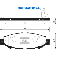 ������� �������� �. Lexus GS 300/430 93/LS 400 94-00 Sangsin Brake SP1432 SP1432SNS GDB1185=424 04=D2112M-01 ! SP1432 ����