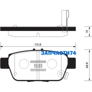 ������� �������� �. Honda Ridgeline 06, Acura TL 09 Sangsin Brake SP1430 SP1430SNS [43022SJCA00] ! SP1430 ����