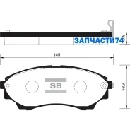 ������� �������� �. Ford Ranger 2.5TDi, Mazda Serie B 2.5D/TD 02 Sangsin Brake SP1479 SP1479SNS GDB3403=1151 00 ! SP1479 ����