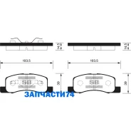 ������� �������� ��������! Mitsubishi Hinica/Bravo/Toppo/Wagon, Nissan Clipper 0.7-1.2 03 Sangsin Brake SP1613 SP1613 SP1613 ����