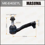 ���������� ������� �����! BMW E87/E90 05 Masuma ME-E4027L Masuma MEE4027L MEE4027L ����