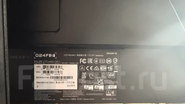 Gigabyte. 23.8", ���������� �� (LCD, LED, QLED) ����