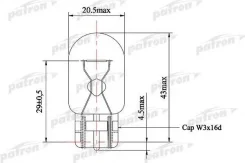 ����� W21W 12V-21W W3X16D ���� ���� ��� ������ [178Patronplw21W] PLW21W ����