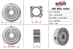 ����������� ��� Honda Accord CL/CM/CRV RD4-8/RE/Stepwgn K20A/K24A HO001ROTOR ����
