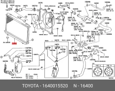 �������� ���������� ��� Toyota.1640015520 1640015520 ����