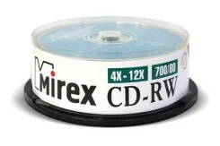 ���� CD-RW Mirex 700 Mb, 12�, Cake Box (25) / 202349 ����
