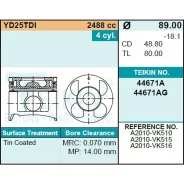 ������ (�������� 4��) STD YD25TDI 89/2/2/3 d=28 Teikin 44671Agstd 44671AGSTD ����