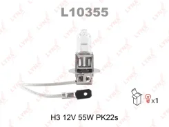 ����� H3 12V55W Pk22s LYNXauto L10355 L10355 ����