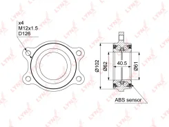 ��������� ������� ������ | �����/��� ����/��� | Audi A4 / A5 / A6 / A7 / A8 / Q5 07- [+ABS] LYNXauto WB1002 WB1002 ����