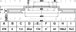 ���� ��������� | ��� | Mercedes W204/S204 07- Blitz ���. BS0431 BS0431 ����