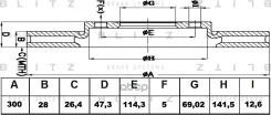 ���� ��������� ������������� | ����� | Hyundai i40/ix35/Sonata/Tucson 04-KIA Sportage 10- Blitz ���. BS0303 BS0303 ����