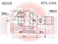 ���� ���������� | ����� ��� | Mitsubishi/ Outlander CW# 2006-2012/35*50*24 �� ASVA ���. Mtilcw4 MTILCW4 ����
