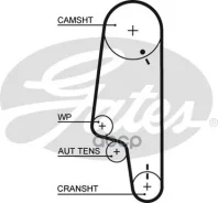 ������ ��� SEAT Arosa 1.0, 1.4 97-, Cordoba 1.0, 1.4 94-, Ibiza 1.0-1.6 93-02/ VW POLO 94-01 Gates ���. 5427XS 90135x19 HSN 5427XS ����
