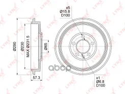 ������� ��������� | ��� | VW Polo Sedan (Rus) 10- / Skoda Octavia (1U) 96-10 / Roomster (5J) 06-15 (230x39) LYNXauto ���. BM1156 BM1156 ����