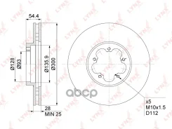 ���� ��������� ������������� (300x28) | ����� | Ford Transit 2.2D-3.2D 06-14 / Transit Tourneo 2.2D 06-14 LYNXauto ���. BN1028 BN1028 ����