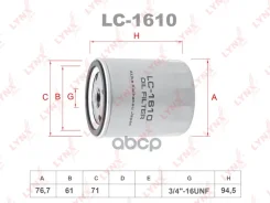 ������ �������� FORD Focus 1.4 16V 9/98-, Fiesta 1.25i-1.4i 96- LYNXauto ���. LC1610 LC1610 ����
