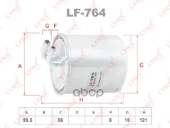 ������ ��������� Mitsubishi Colt IV 1.5d 04-12, Smart Forfour 1.5d 04-06 LYNXauto ���. LF764 LF764 ����