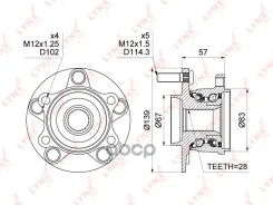 ������� ������ | ��� ����/��� | Mazda CX-5 (KE, GH) 11- LYNXauto ���. WH1036 WH1036 ����