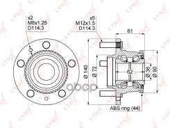 ������� ������ | ��� ����/��� | Mazda 6 (GG_, GY_) 02-08 / MPV (LW_) 99-06 LYNXauto ���. WH1094 WH1094 ����