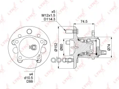 ������� ������ | ��� ��� | Toyota Camry / Hybrid (_V5_) 11- [+ABS] LYNXauto ���. WH1493 WH1493 ����