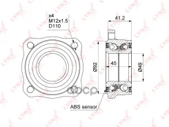������� ������ | ��� ����/��� | BMW 5 (F10, F11) 10- / BMW 7 (F01, F02) 08- [+ABS] LYNXauto ���. WB1475 WB1475 ����
