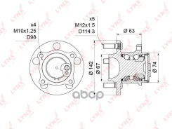 ������� ������ | ��� ����/��� | Mazda 3 / Axela (BK_, BL_) 03-13 LYNXauto ���. WH1214 WH1214 ����