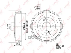 ������� ��������� | ��� | Hyundai Accent (MC) 06-10 / i10 08-13 / i20 (PB, PBT) 08-15 / Kia Rio (JB) 05-11 (203x40,5) LYNXauto ���. BM1069 BM1069 ����