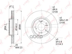 ���� ��������� ������������� (300x25) | ����� | Honda Accord VII 2.0-2.4 03-08 / CR-V II 2.2D 05-06 LYNXauto ���. BN1040 BN1040 ����