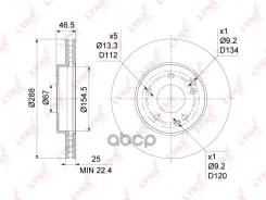 ���� ��������� ������������� (288x25) | ����� | Mercedes-Benz C200K-280(W202/W203) 95-07 / E200-320(W210) 95-03 LYNXauto ���. BN1081 LYNXauto BN1081 �...