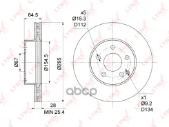 ���� ��������� ������������� (295x28) | ����� | Mercedes-Benz C180K-300(W204) 07-14 / E200-250D(W212) 09- LYNXauto ���. BN1084 LYNXauto BN1084 ����