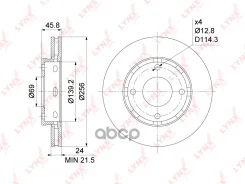 ���� ��������� ������������� (256x24) | ����� | Mitsubishi Colt(Z_) 1.1-1.5 04-12 / Smart Forfour 1.1-1.5D 04-06 LYNXauto ���. BN1094 LYNXauto BN1094...