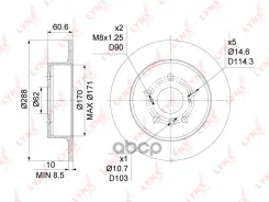 ���� ��������� ��������������� (288x10) | ��� | Toyota Camry(V20) 2.2-2.5 96-01 / Harrier 2.2-3.0 98-03 / Higlander 2.4-3.0 00-07/ Lexus RX300 00-03 L...