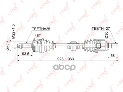 ������ � ����� | ����� ����| Hyundai Solaris 1.4-1.6 10 - / KIA RIO 1.4-1.6 10- / + ABS / 6AT / = FR RH LYNXauto ���. CD1065A CD1065A ����