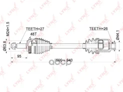 ������ � ����� | ����� ���� | KIA Sportage III (SL_) 2.0AT 10- / Hyundai iX35 2.0AT 10-13 / 4WD / = FR RH LYNXauto ���. CD1073A CD1073A ����
