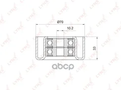 ����� �������� ���������� ����� Toyota Land Cruiser Prado(120/150) 4.0 03 LYNXauto ���. PB7033 PB7033 ����