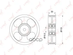 ����� �������� ���������� ����� Toyota RAV 4 III (ACA3_) 2.0/2.4 06- LYNXauto ���. PB7037 LYNXauto PB7037 ����