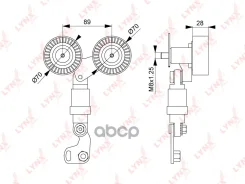 ���������� ����� ��������� ������������ BMW 5-SER (E39) 535i 98-03 / X5 (E53) 4.4i/4.6i 00-03 / ALT LYNXauto ���. PT3096 LYNXauto PT3096 ����